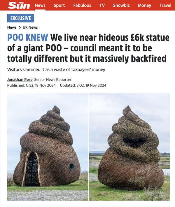 £6,000 'Poop' sculpture sparks debate: art or just waste?