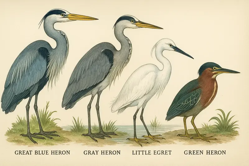 10 Types of Herons – Names and Characteristics