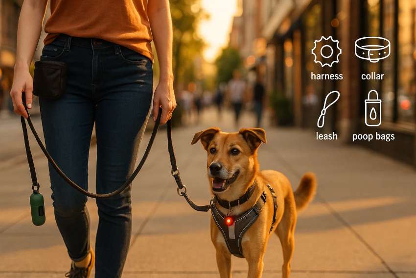 Must-Have Dog Walking Gear: Harnesses, Collars, Leashes and Poop Bags