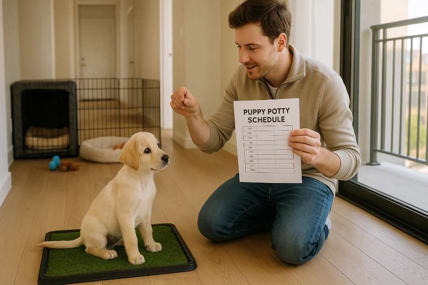 How to Potty Train a Puppy in an Apartment (Step-by-Step Plan)