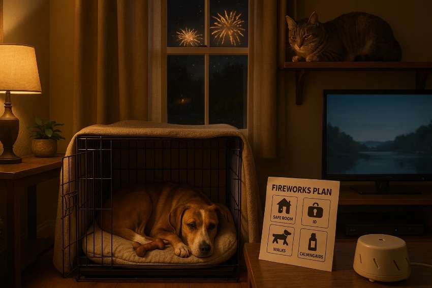 How to Prepare Your Pets for Fireworks on New Year’s Eve and Independence Day