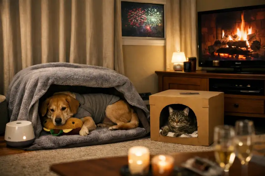 How to Prepare Your Pets for Fireworks on New Year’s Eve and Independence Day