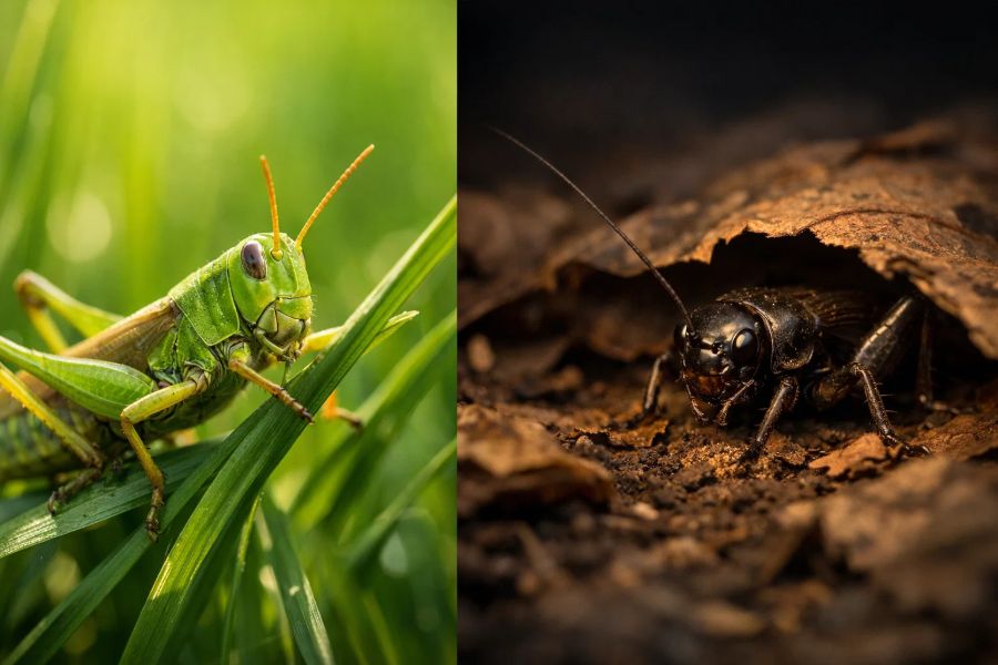Grasshoppers vs. crickets: What's the difference?