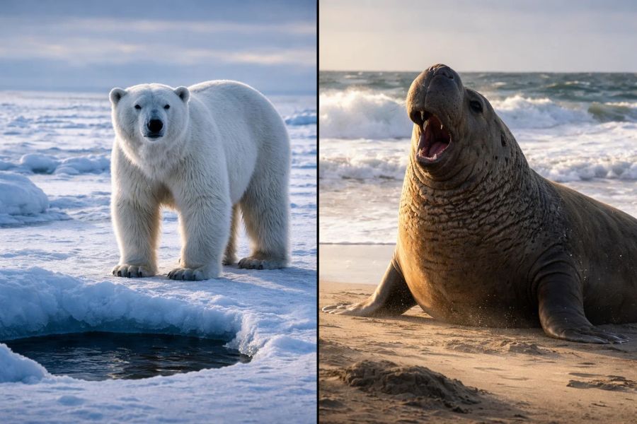Polar Bear vs. Elephant Seal: A Zoologist’s Reality Check on a “Clash of Titans”