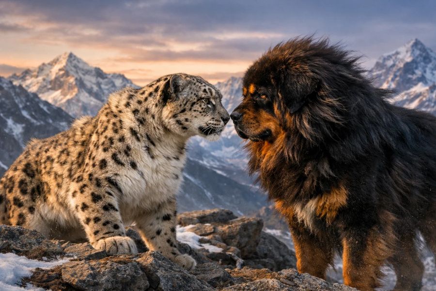 Snow Leopard vs Tibetan Mastiff: Predator, Guardian, and the Reality Behind the Matchup