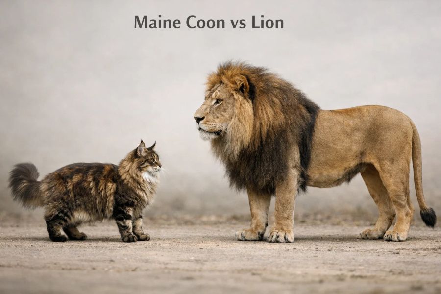 Maine Coon vs Lion: A Fun Size Comparison