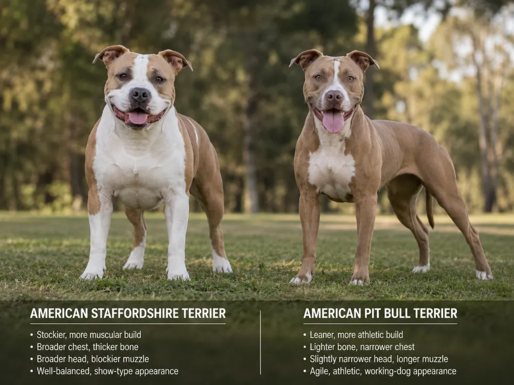 American Staffordshire Terrier vs Pitbull: Main Differences Explained
