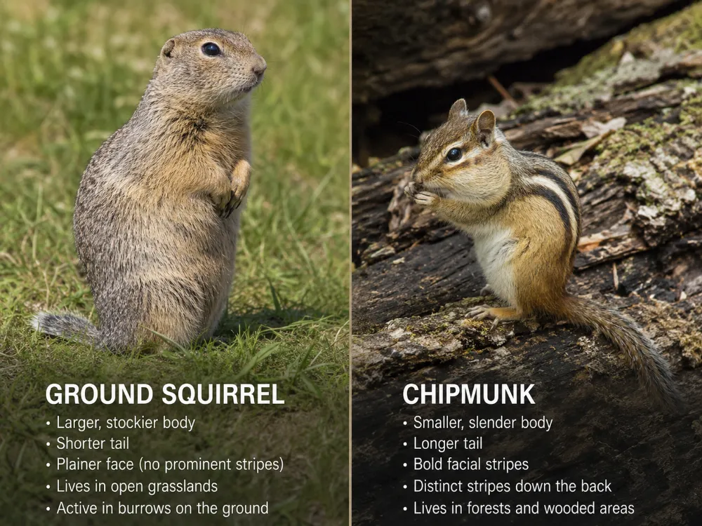 Ground Squirrel vs Chipmunk: How to Tell the Difference