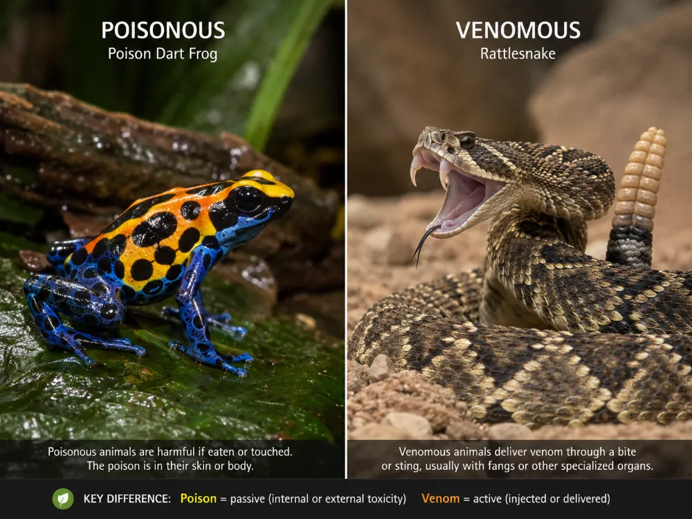 Poisonous vs Venomous: The Real Difference, Animal Examples, and Why It Matters