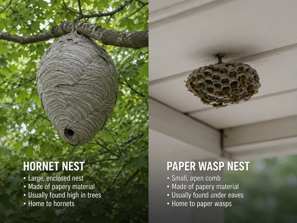 Hornet Nest vs Wasp Nest: How to Identify the Difference Safely