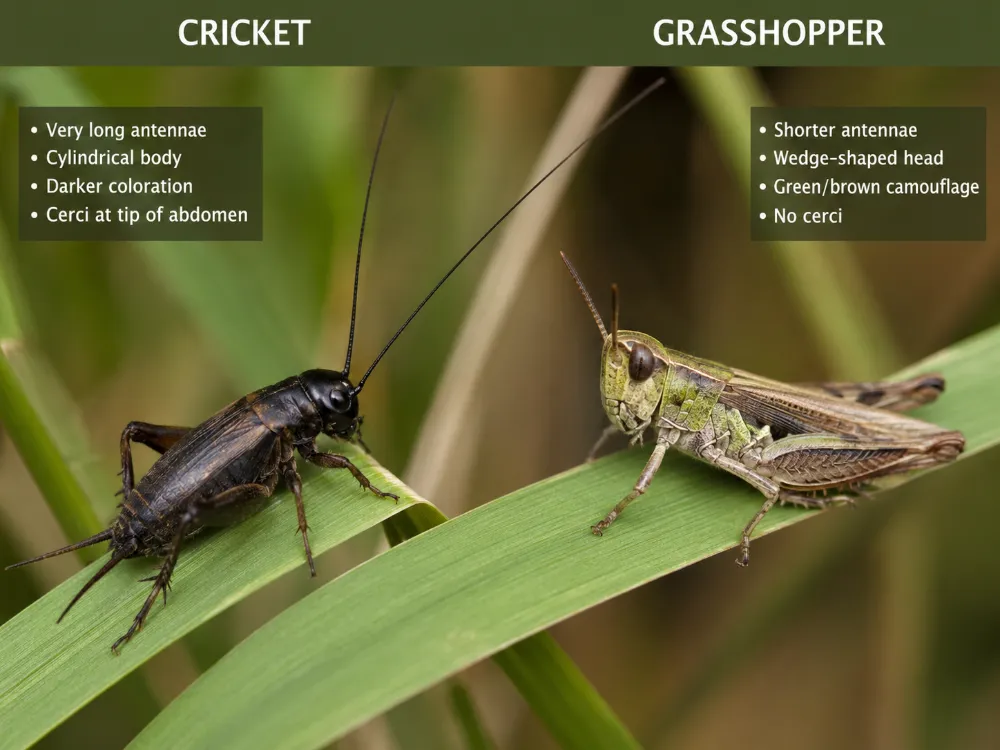 Cricket vs Grasshopper: How to Tell Them Apart