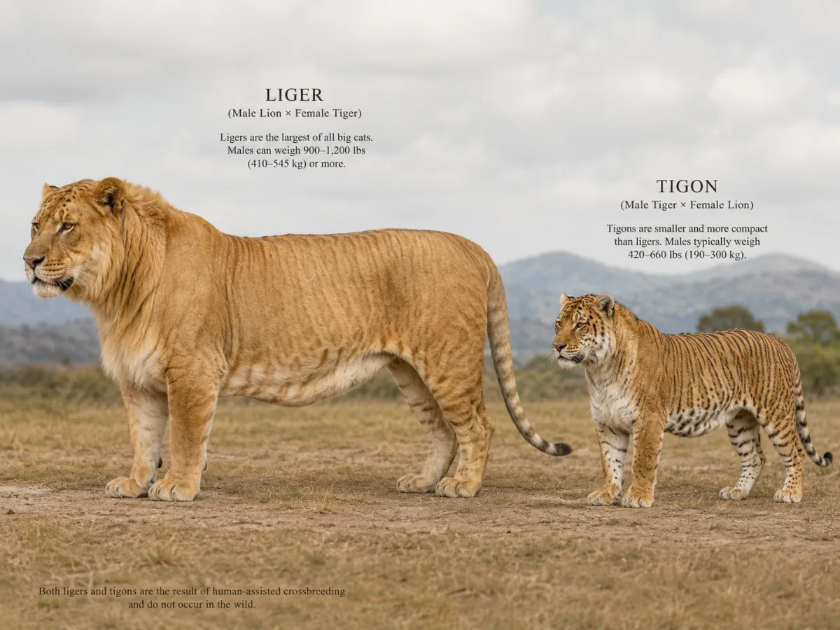 Liger vs Tigon: Size, Parentage, Appearance and Facts