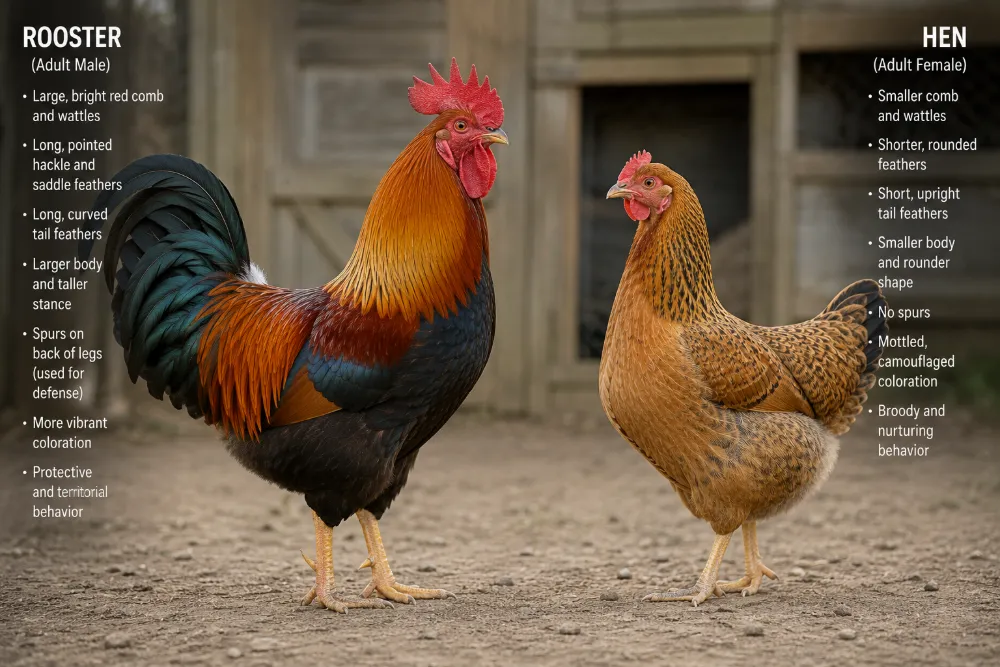 Rooster vs Chicken: Difference, Meaning, Sex and Behavior