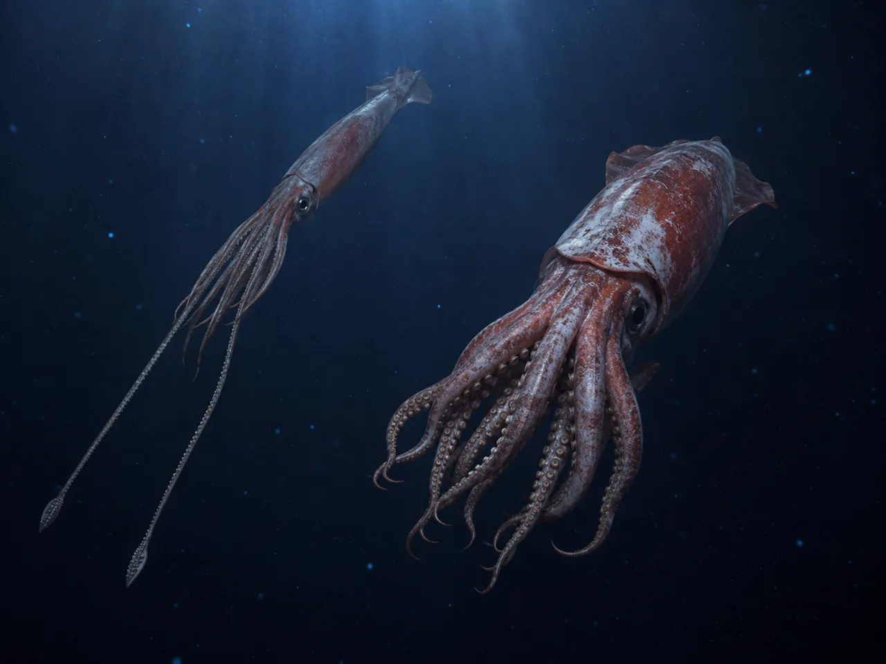 Giant Squid vs Colossal Squid: Key Differences in Size, Weight, Arms, Hooks, Habitat, and Deep-Sea L