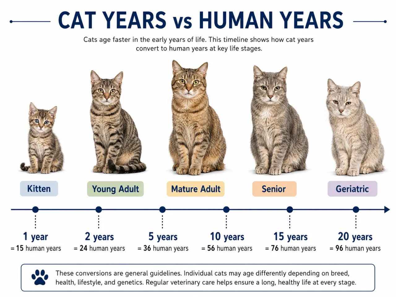 Cat Years vs Human Years: Cat Age Chart, Life Stages, and How to Calculate Your Cat’s Age