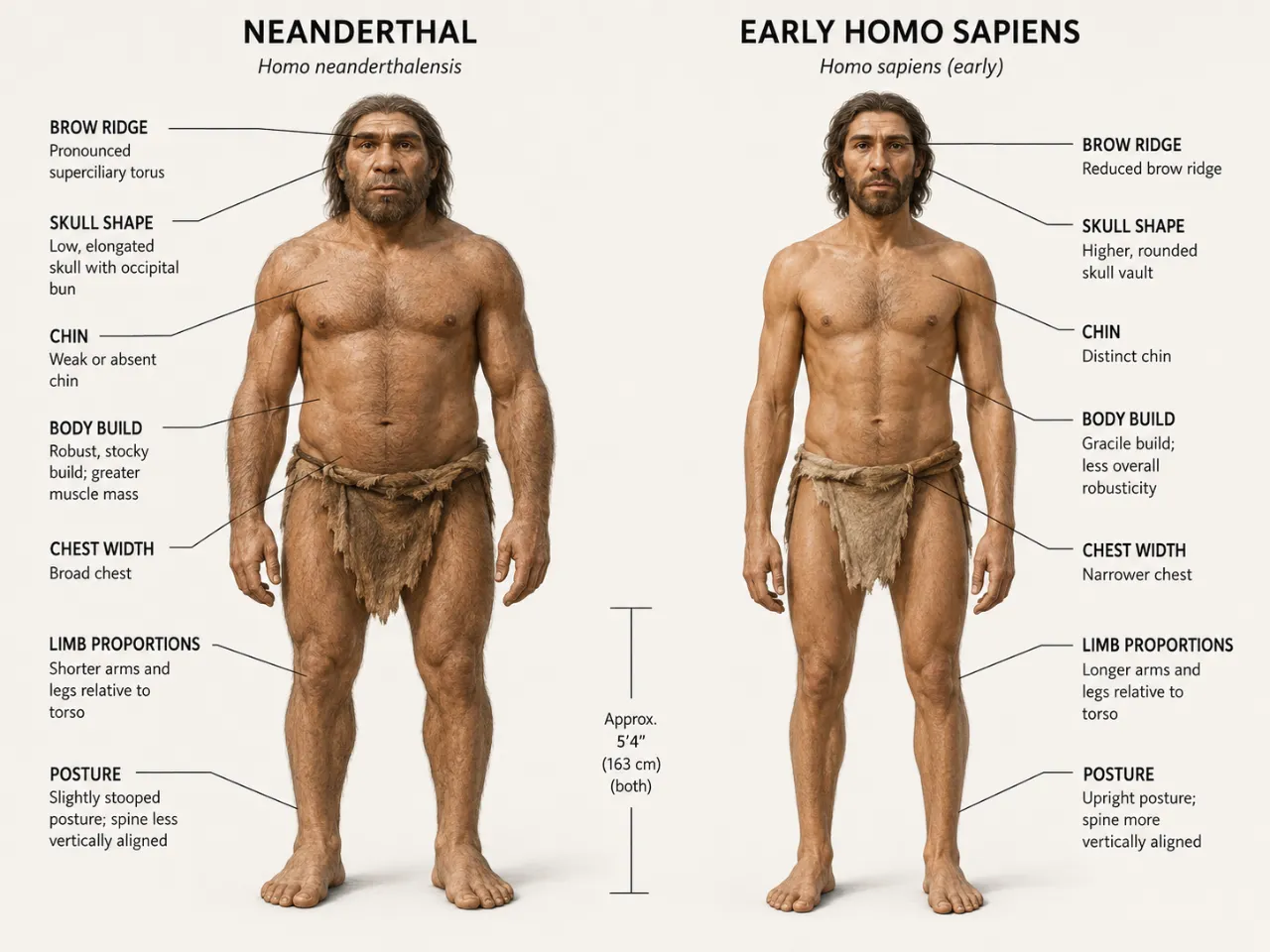 Neanderthal vs Homo Sapiens: Key Differences Between Neanderthals and Modern Humans