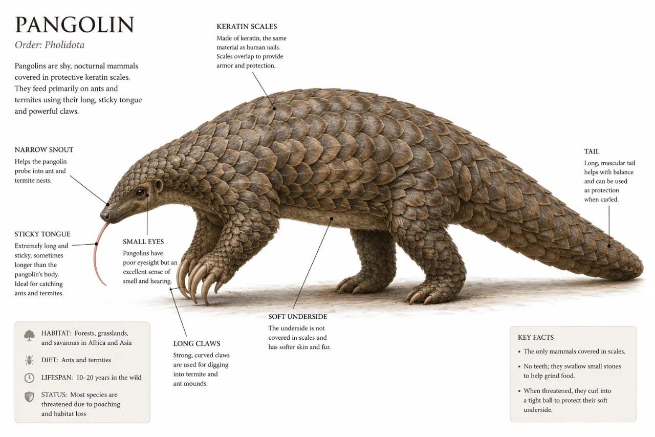 Pangolin Animal: Facts, Diet, Scales, Habitat, and Why It Is Endangered