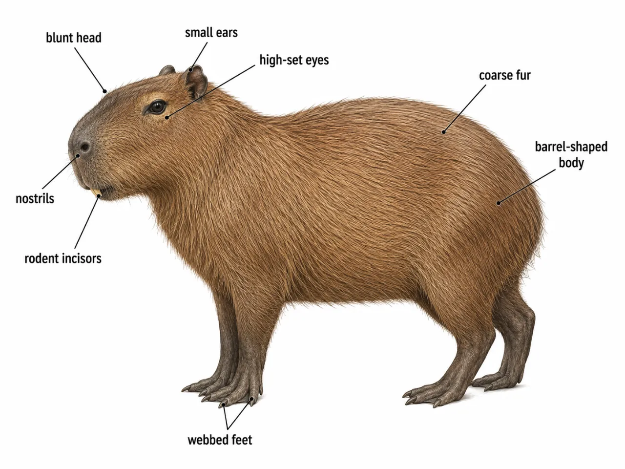 Capybara Animal Guide: Facts, Size, Diet, Habitat, Behavior, and Lifespan