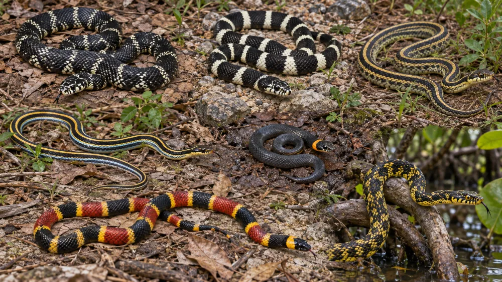 Black and Yellow Snakes: 8 Species and How to Identify Them