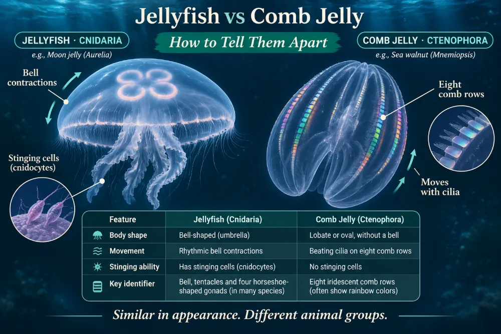 Jellyfish vs Comb Jelly: How to Tell Them Apart